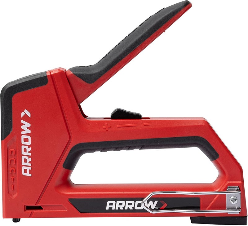 Arrow Fastener Arrow T501 5-in-1 Manual Staple and Nail Gun, Wire Stapler, and Brad Nailer for Wood, Upholstery, Construction, Insulation, Crafts, Fencing, and Cable, Black/Red - Image 1